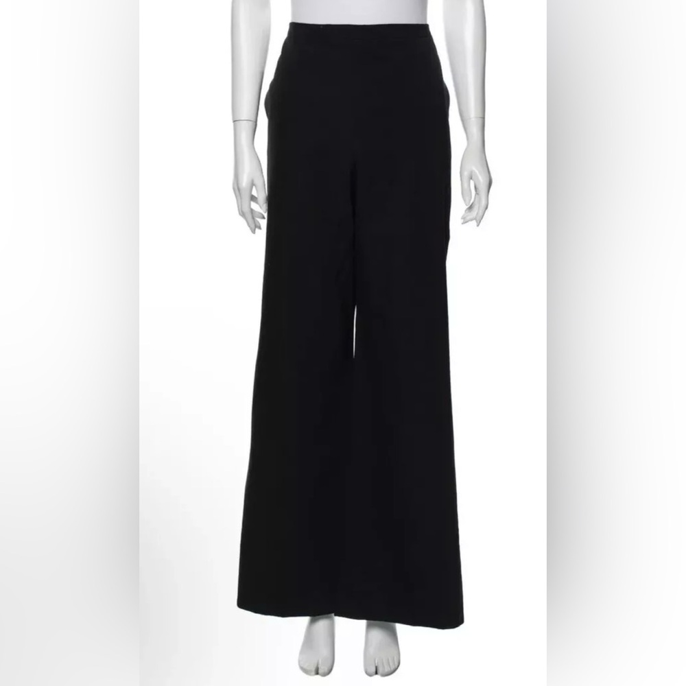 Chanel Authentic Women’s Size 14 High Waist Wide Leg Black Pants